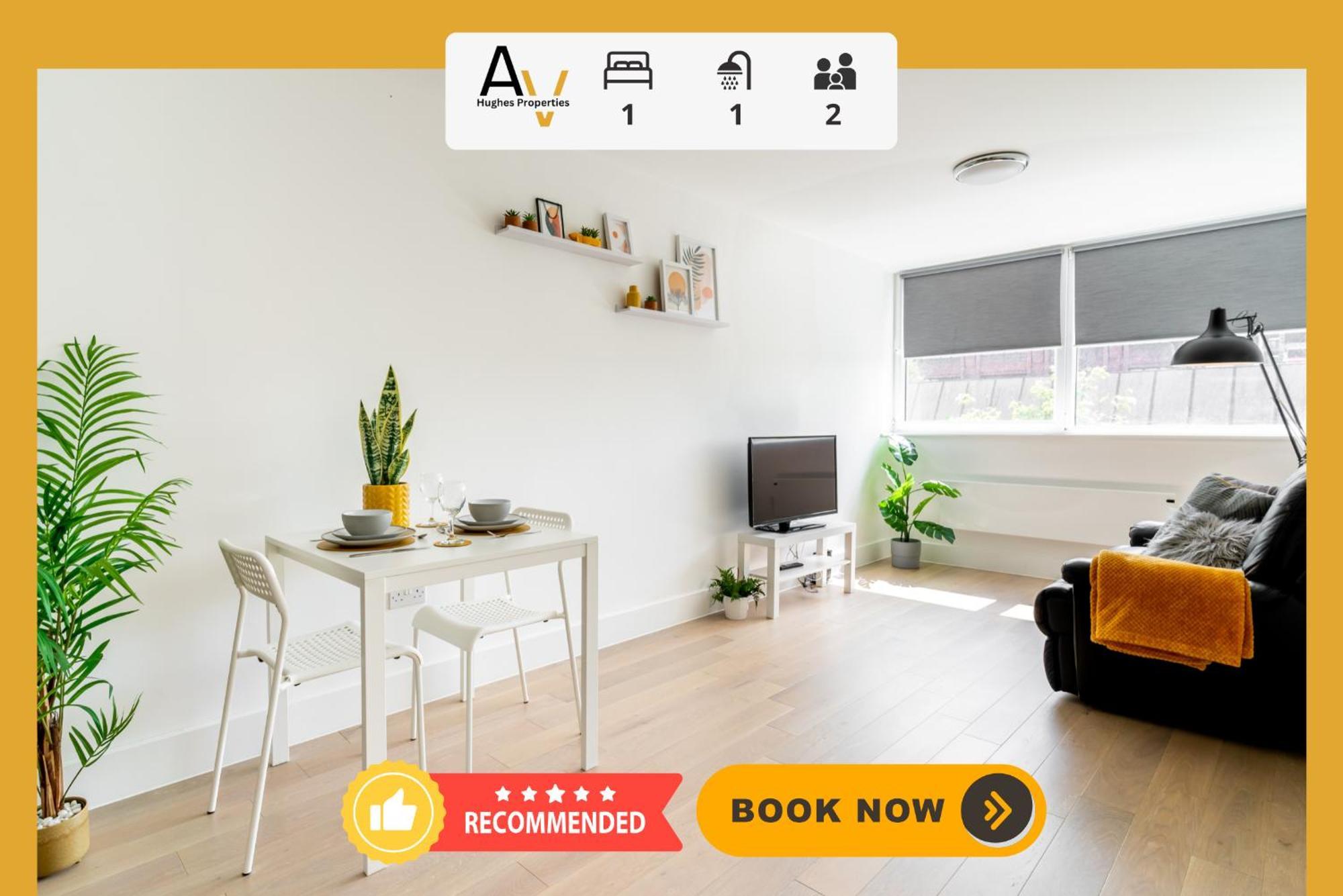 Stylish One-Bedroom Apartment - Free Wi-Fi, 4 Mins From Station, Perfect For Business Stays By Av Hughes Properties Milton Keynes Kültér fotó